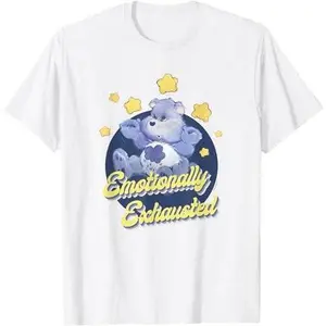 Care Bears Emotionally Exhausted Grumpy Bear Vintage Logo T-Shirt