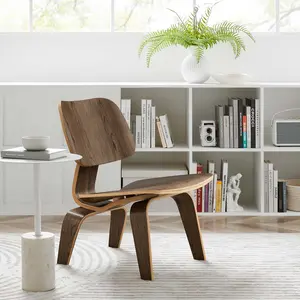 Modway Fathom Wood Lounge Chair in Walnut Modway Fathom Wood Lounge Chair in Walnut