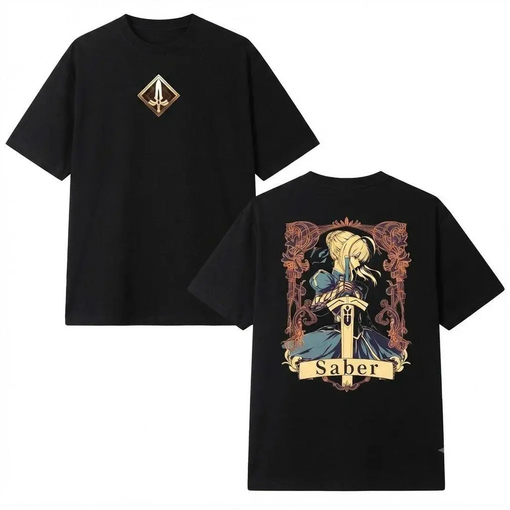 Fate Series Saber Class Card Graphic Tee | Anime T-Shirt