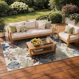 UKISS Washable Non-Slip Portable Area Rug - 5'x8', Indoor-Outdoor, Patio Clearance, Ideal for Backyards, Beach