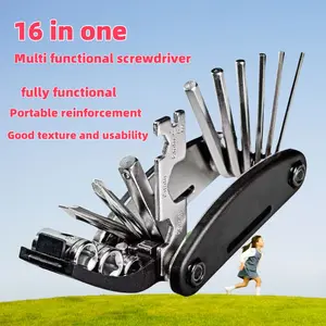 Portable Folding 16-In-1 Screwdriver, Multi-Functional Hex Wrench, Home Repair Tool, Bicycle Maintenance Kit, Essential DIY Tools