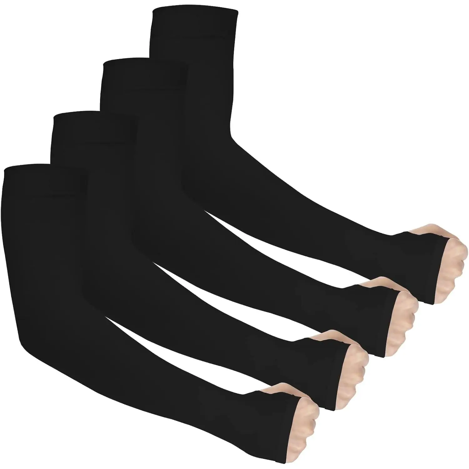 4 Pairs UV Sun Protection Arm Sleeves for Men Women UPF 50 Compression Cooling Sleeves  Cover Up  Sleeve