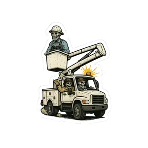 Skeleton Crew Sticker | Lineman| Great for hardhat, toolbox, cooler, Hard Hat Sticker, Blue Collars Stickers