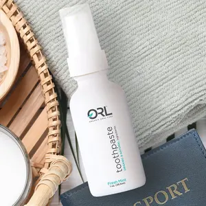 Organic Natural Fluoride-Free Travel Toothpaste (1 oz.) | Mint Oral Whitening with Vitamins