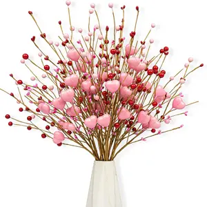 Valentine's Day Gift, Valentine's Decorations, Heart Berry Berries Color, Wedding Candlelight Dinner Anniversary, Artificial Flower Set