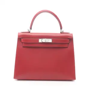 Pre-owned HERMÈS Calfskin Shoulder Bags Hermes Kelly28 Leather Handbag