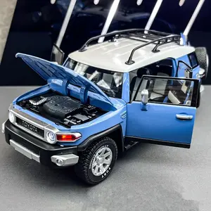 1:24 Toyota FJ Cruiser Alloy Car Model Die-cast Toy Metal Off-road Vehicle Car Model Simulation Sound and Light Children's Gift