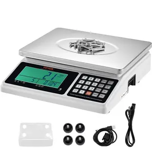 VEVOR Industrial Counting Scale, 30 kgx 1 g, Digital Scale for Parts and Coins, g/kg/lb Units, Electronic Gram Scale Inventory Counting Scale Kitchen Jewelry Scale with RS232 Port and LCD Screen