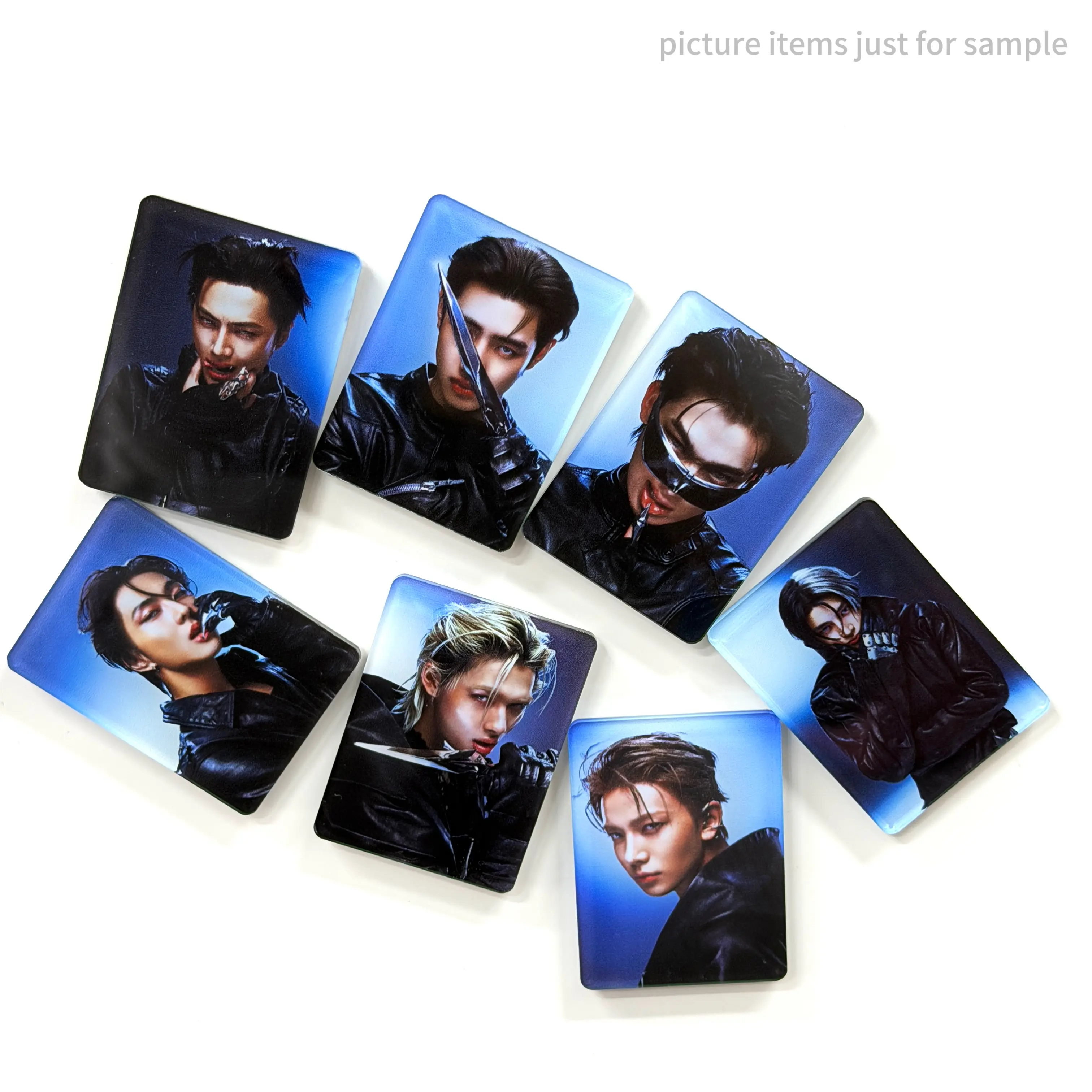 Creative kpop DIY Fridge Magnet, Handmade Magnetic Home Decor Accessory for Trading Card Collectors