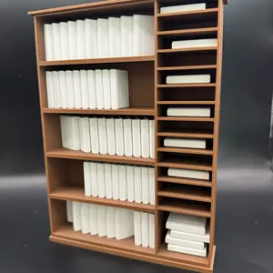 Mini Bookcase with Plain Mini Books book nook