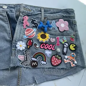 Customized Patchwork Skirt with Variety of Fun Designs Including Flowers Letters and Characters Womenswear Bottom