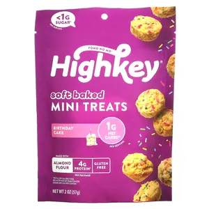 HighKey Soft Baked Mini Treats, Birthday Cake, 2 oz (57 g)