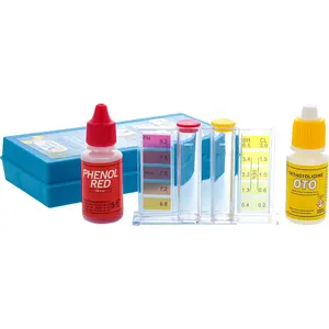 Basic 3-Way Swimming  &  Test Kit - Tests Water for pH, Chlorine, and Bromine - OTO and Phenol Red Test Solutions - Maintain The Proper   of  Water