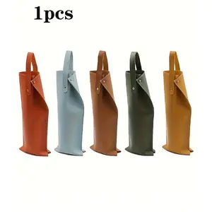 Leather Wine Gift Bag, Portable Handheld Wine Bottle Protector, Fashionable Wine Packaging, Ideal for Gifts, Elegant Wine Presentation