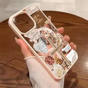 Phone Cases for iPhone11/12/13/14/15/16//17/Air/promax/Plus Cross Text Collage Pattern y2k cased MagSafe Ready, Anti-Fall, Springtok and Ultra-Thin Design |   Perfect for Everyday Use Protector Screen Protector Aesthetic Case