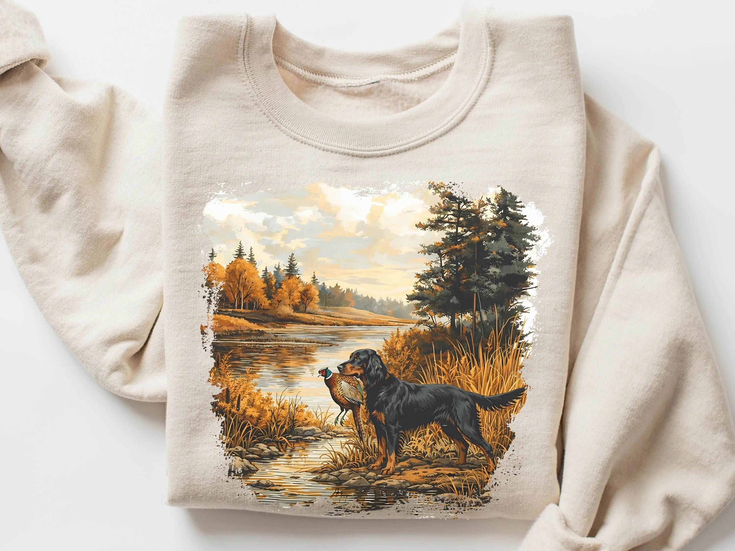 Gordon Setter T-Shirt | Sweatshirt and Hoodie  - 90s Retro Vintage Upland Bird Hunting Gun Dog Gift