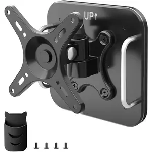 Adjustable Magnetic Monitor VESA Mount for 13" to 34" Portable Monitor Pegboard Mount for Metal Surface with Handle Hold Up to 22LBS 75x75 or 100x100 VESA Monitor Mounting Bracket with Pen Holder