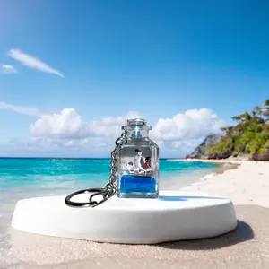 Anime Ship in a Bottle Keychain - Fidget Toy Pirate Thousand Desk Decoration Accessory Cool Personalized Gift Piece Decorative Ornaments