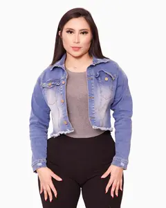 Colombian Crop Jacket Light Blue #Coral