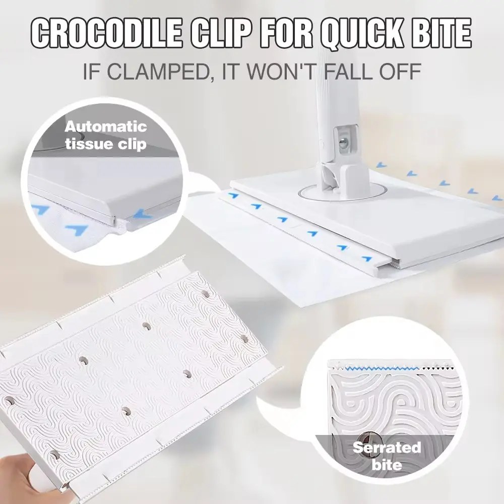 Reusable Mopping System – Versatile Sweepers for All Floor Types | Swivel Head with Microfiber Cloth, Easy-Glide Handle, Ideal for Laminate, Vinyl, Kitchen, Rugs, Apartment, Or Workshop Cleaning TT250006