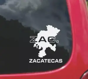 Zacatecas Mexico Outline Map Sticker
