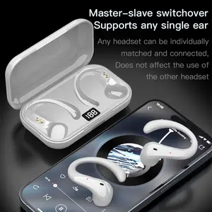New wireless earbuds  Touch control The LED screen displays the battery level. Wireless headphones for men and women Extremely long battery life Air-conductive earplugs Soft and comfortable against the ear. Hi-Fi wireless earbuds