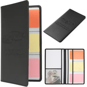 Registration and  Holder Glove Box Folder-  Folder,  Document Holder for Cards, Driver License & other Essential Documents (Black)