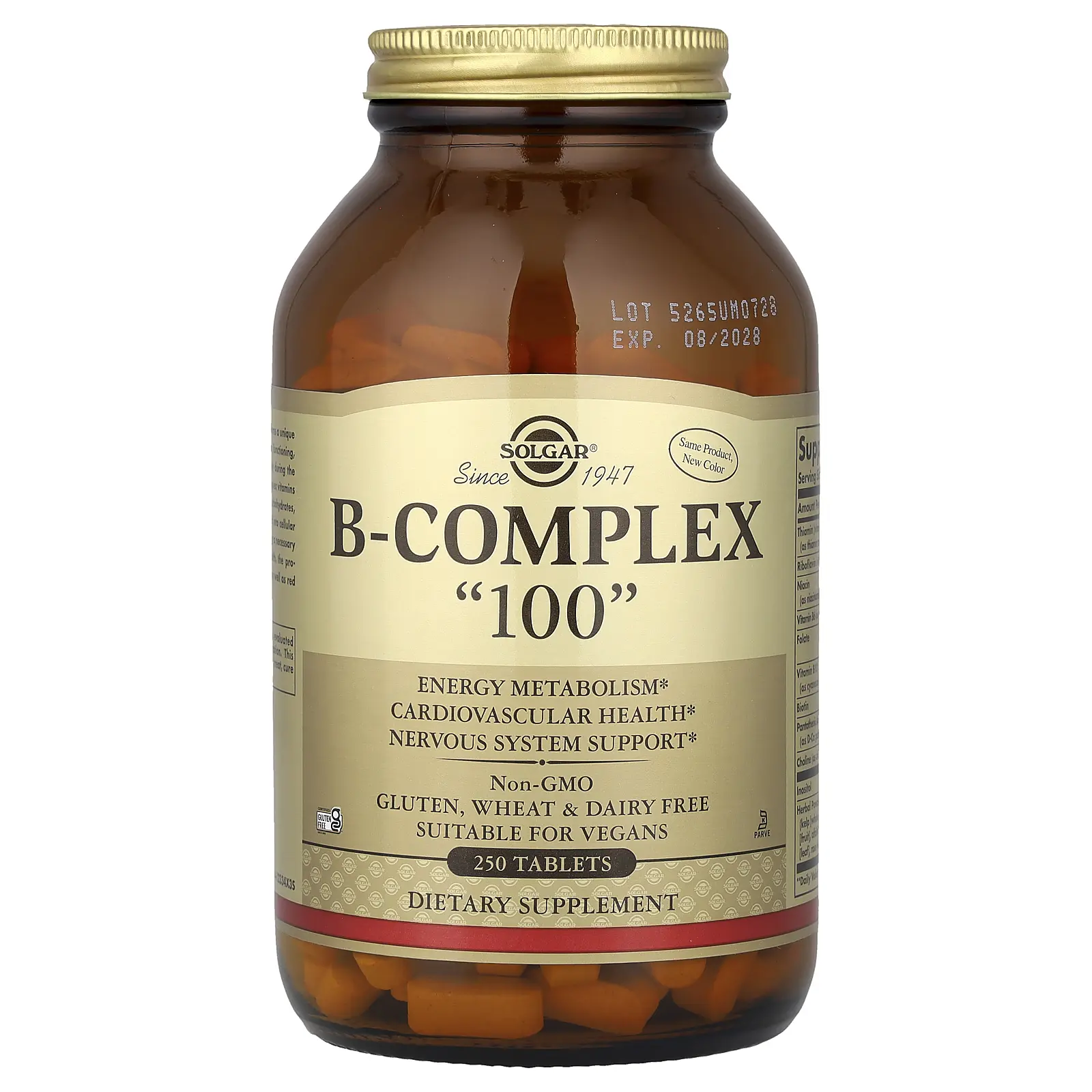 Solgar B-Complex "100", 250 Tablets
