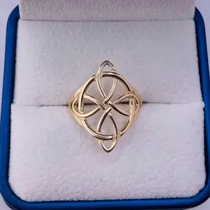 Oroconda Jewelry 14k Gold Witch Knot Ring - Symbol of Protection & Spiritual Connection - Versatile Design for Daily Wear or Special Talisman