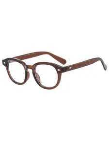 Vintage Round Frame Eyeglasses, Blue Light Blocking Eyeglasses for Women & Men, Fashion Eyeglasses for Work, Daily Clothing Decor, Perfect for Student Daily Use, Vintage Style Eyeglasses