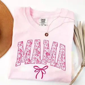 Mama Shirt, Pink Toile Mama Shirt, Chinoiserie Mama Shirt, Gift for Mama