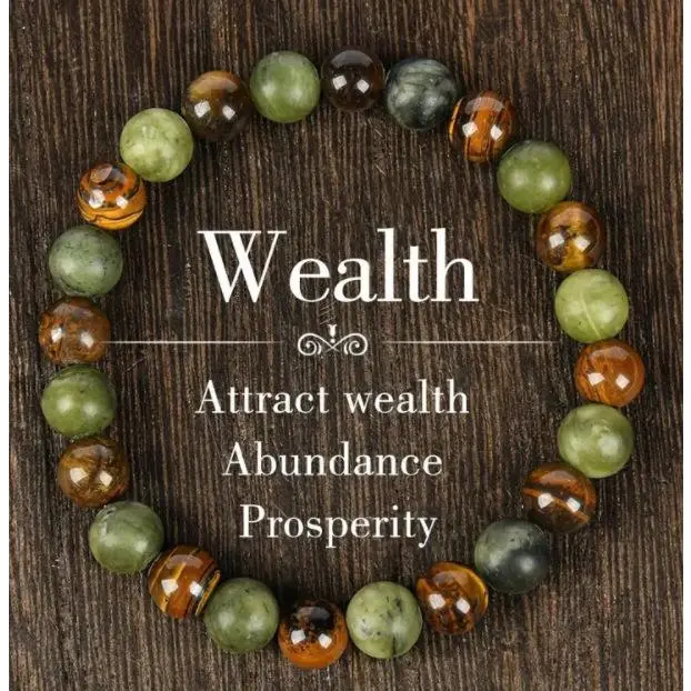 Tiger Eye Stone+Green Marrow Bracelet