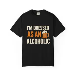 Funny Alcoholic Humor T-Shirt, Perfect for Parties, easy Halloween Costume, Barbecues, Gift for Beer Lovers, Casual Wear, Unisex Tee Menswear Top