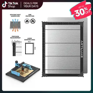 Artilume Honeycomb Laser Bed 300×400mm, Aluminum Working Table for Laser Engraving & Cutting, Fire Protection, Fast Heat Dissipation, Cleaner Cuts, Compatible with Most Laser Engraving Machines