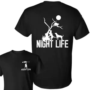 Night Life Coon Hunting T-Shirt, Raccoon Hunting Dog Graphic Tee, Funny Night Hunt Shirt, Outdoor Hunter Apparel, Wildlife Hunting Tee, Gift for Hunters