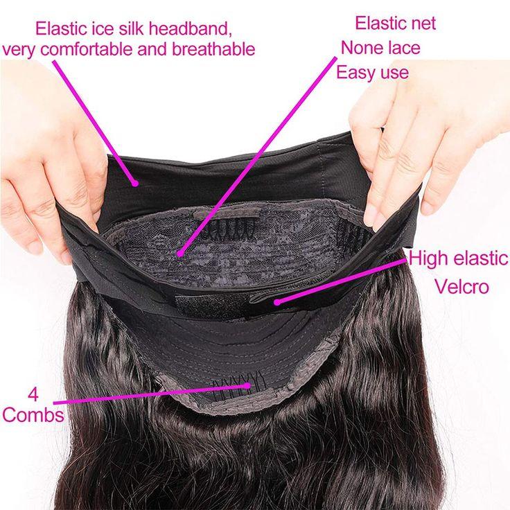 Bling Hair Full Machine Made Kinky Curly Headband Wigs Human Hair Wig Glueless Headband Deep Wave Wig For Black Women 180 Density