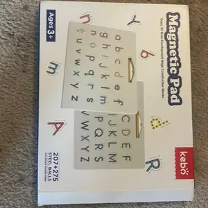 Double Sided Magnetic Letter Board - 2 in 1 Alphabet Magnets Tracing Board ABC Letters Uppercase & Lowercase Practicing Learning Toys