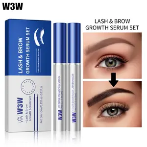 W3W Eyelash & Eyebrow Growth Serum, Volumizing Lash Enhancer, Naturally Derived Vegan Cruelty-Free Daily All-Skin Care Formula (3 mL) - Multi-pack Items Available Separately