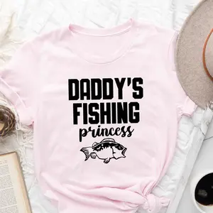 Daddy's Fishing Princess Shirt, Fishing Shirt, Father and Shirt, Fishing Dad Shirt, Fishing Shirt, Cute Father's Day Shirt,Gift for Her