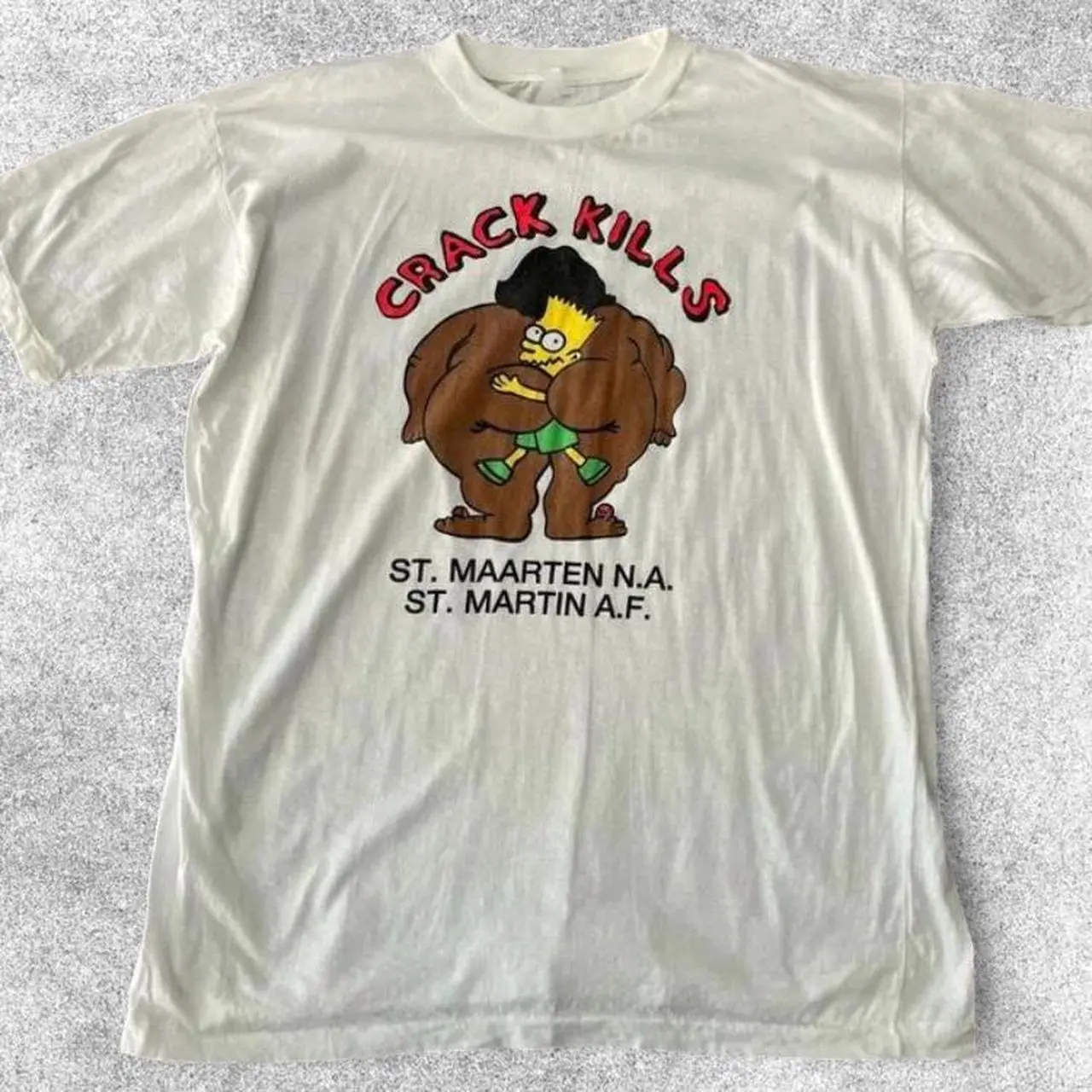 Crack Kills Bart Vintage Graphic T-Shirt Simpsons Tee, Funny Retro Shirt, 90s Cartoon T-Shirt, Vintage Humor Tee