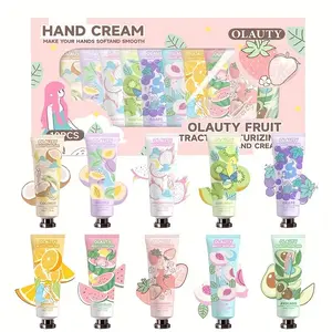 10-Piece Mini Hand Cream Set - Moisturizes dry hands, travel-sized gift set, perfect for women, teachers, and nurses - Christmas, graduation, and Mother's Day gifts. (Two scents available)