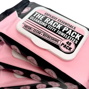 3 Packs of The Rack Pack Cleansing Towelettes For Women, Wet Wipes For Her, Intimate Wipes