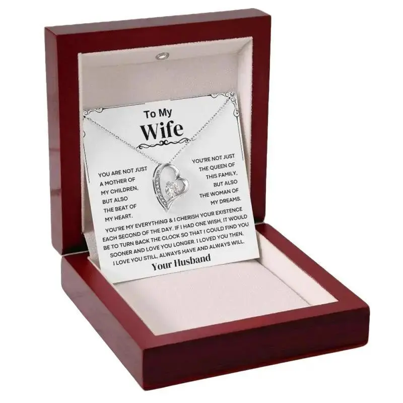 Jewelry To My Wife - THE WOMAN OF MY DREAMS, Gift For Wife,Gift For Women, Necklace, Jewerly for Girls, Funny quote, Meaningful gift Melt Her Heart for Wife, Wife Necklace, Women Gift