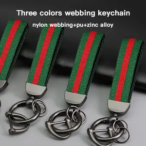 1pc Nylon Webbing Keychain Pendant For Outdoor Climbing, Backpack And Daily Wear