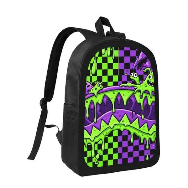 Large Durable Unisex Backpack - Adjustable Shoulder Strap, Smooth Zipper, Lightweight 2D Flat Style Book Bags for School, Daily Use, Backpacks For School, College