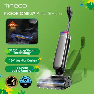 Tineco Floor One S9 Artist Steam Wet Dry Vacuum Cleaner, High-temp Steam Cleaning, 22kPa Suction, 360° SmoothDrive, Anti-Tangle Design, 185°F Flashdry, Long Runtime, 180° Lay-Flat