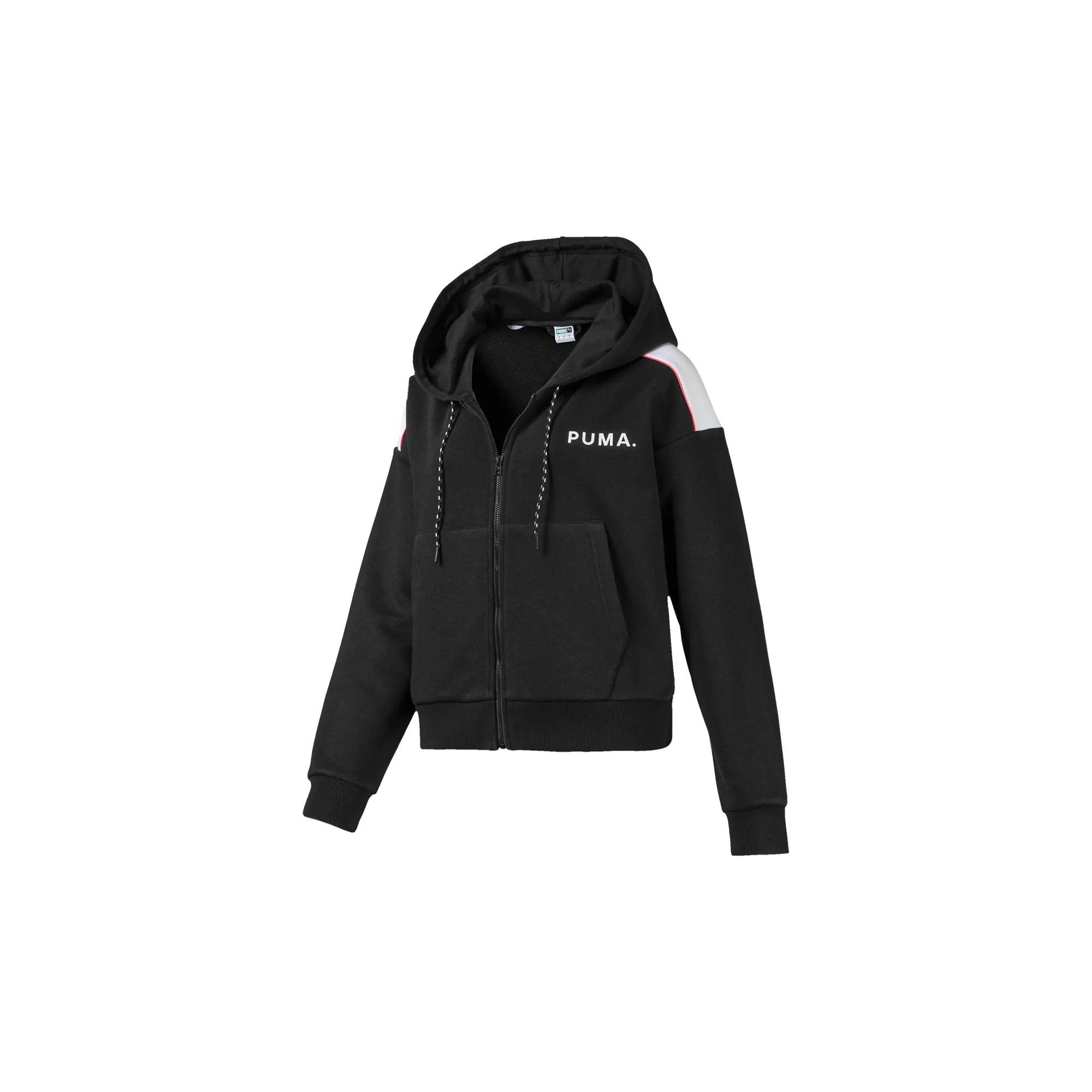CHASE CROPPED FULL ZIP HOODY WMNS "Puma Black" 595744 01
