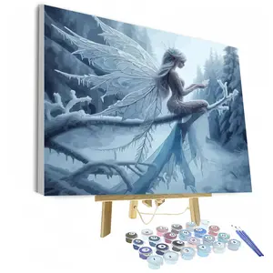 Enchanted Fairy DIY Paint by Numbers Kit, DIY Decorative Painting, DIY Painting Supplies, Perfect Gift for Adults, Home Decor Art Craft, Ideal for Beginners, Includes Acrylic Paints
