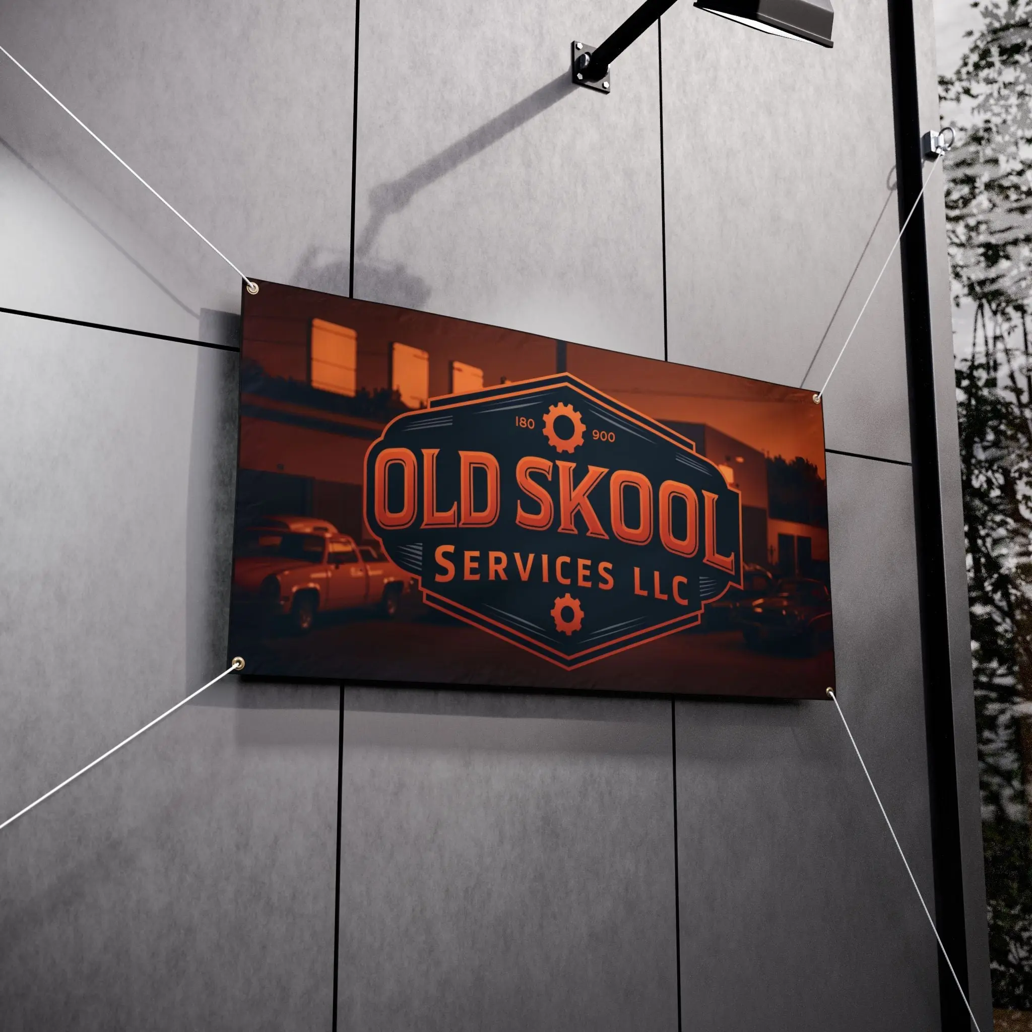 Custom Vinyl Banner - Old Skool Services LLC - Perfect for Business Events, Celebrations & Promotions