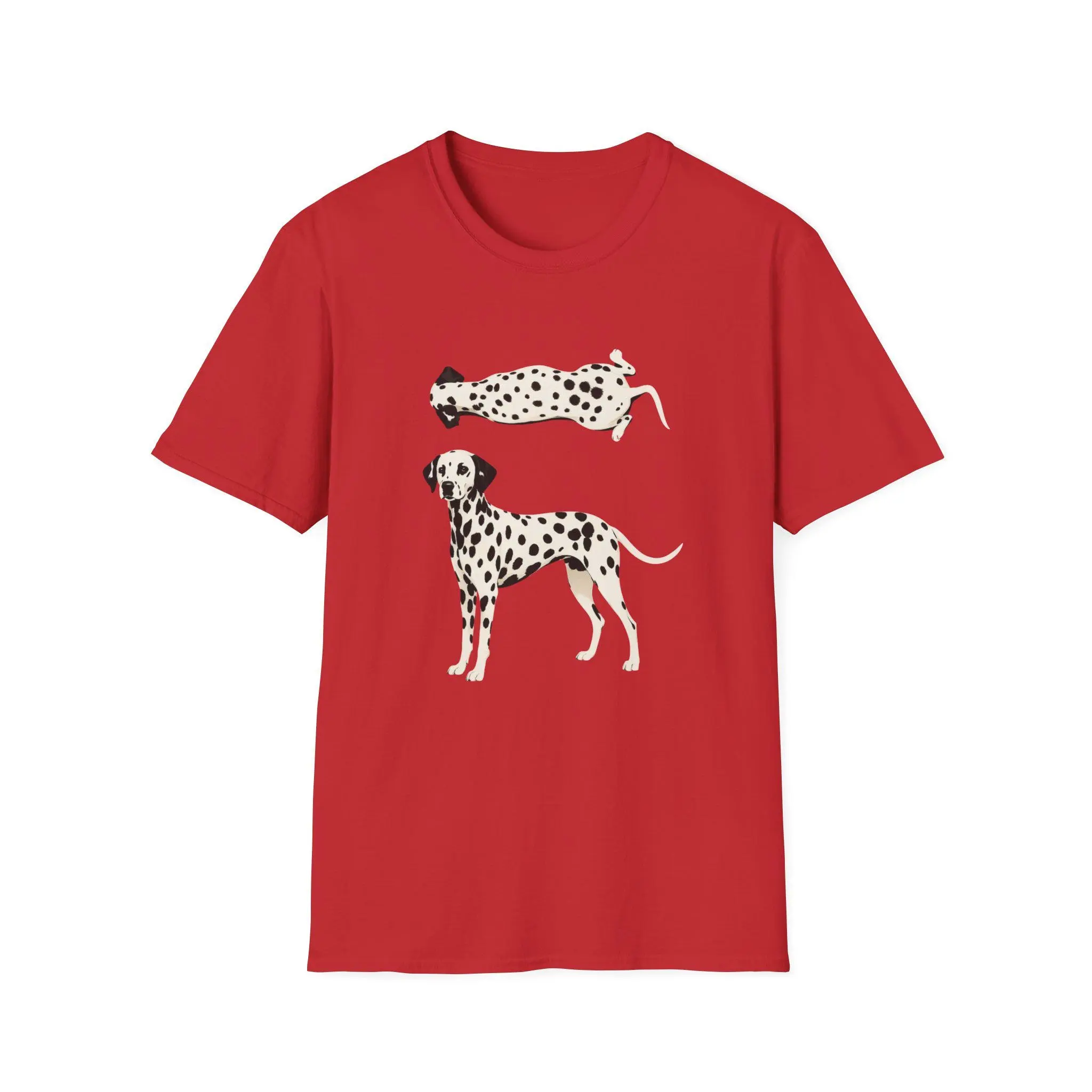 [SALE UP TO 40% ] Dalmatian Illustration T-Shirt | Spotted Dog Artwork, Minimal Pet Tee